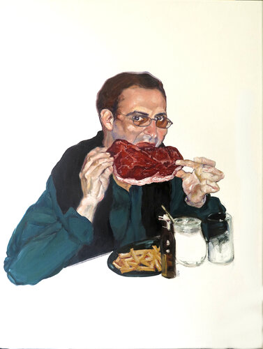 Chuletón sintético by Jesús Manuel Moreno, Painting for Sale on Select