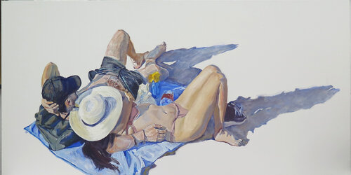 Sombras alargadas by Jesús Manuel Moreno, Painting for Sale on Select