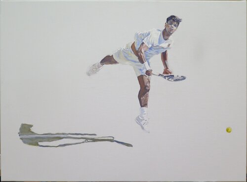 El saque by Jesús Manuel Moreno, Painting for Sale on Select