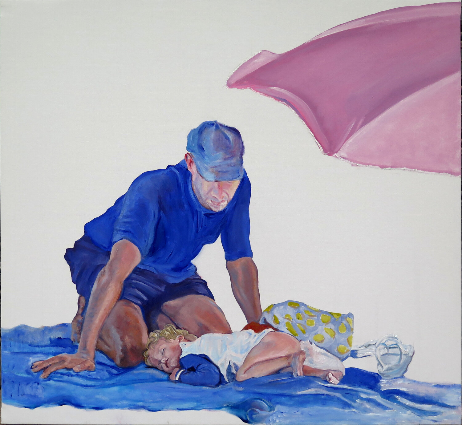 Familia monoparental Jesús Manuel Moreno Original painting for sale