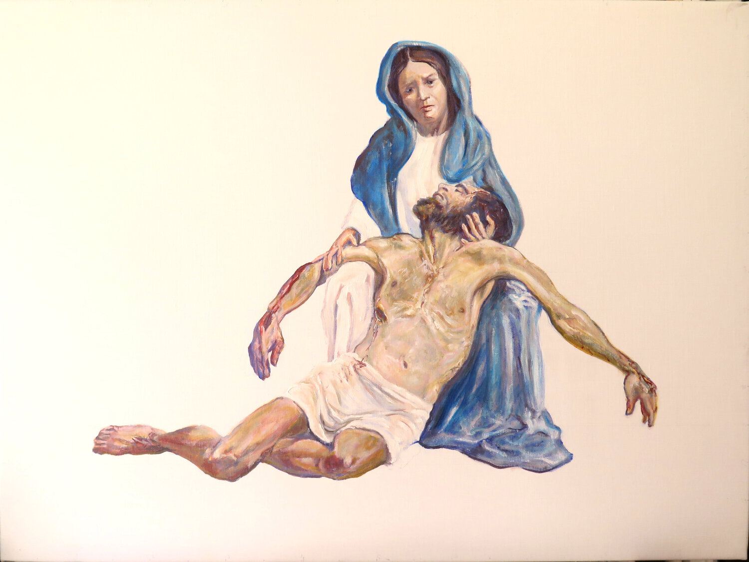 Piedad Jesús Manuel Moreno Original painting for sale