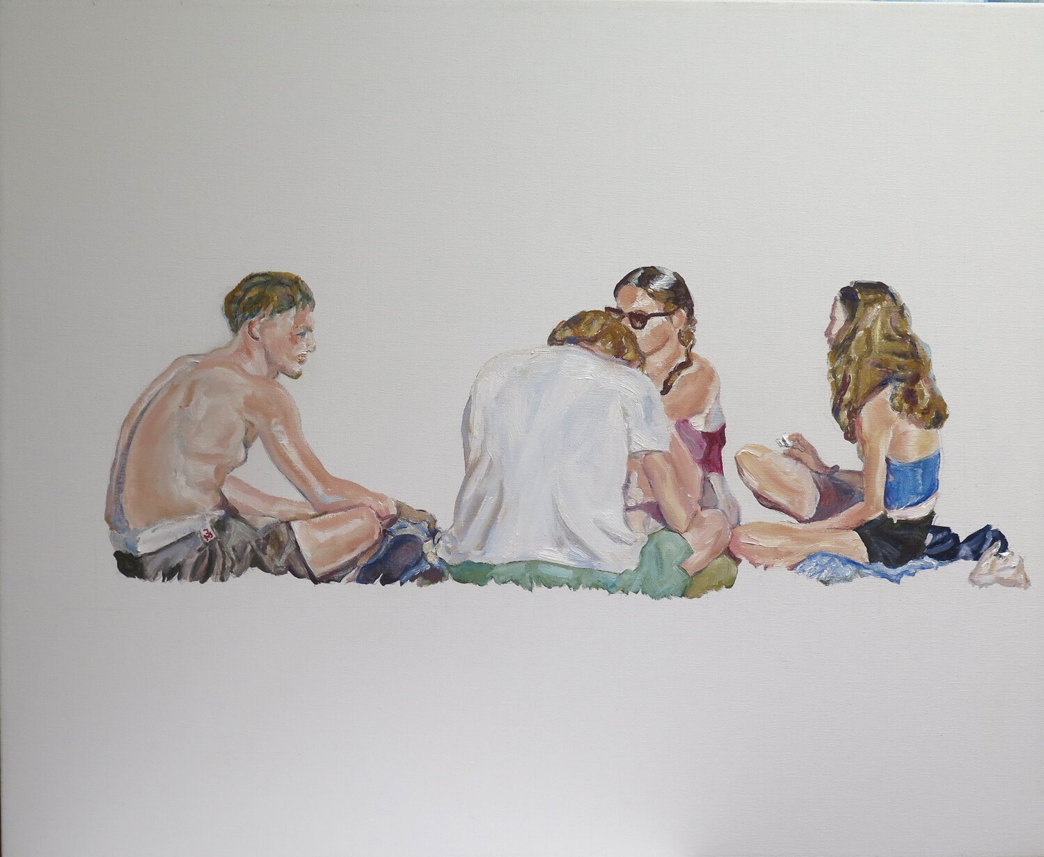 Merienda en la hierba Jesús Manuel Moreno Original painting for sale