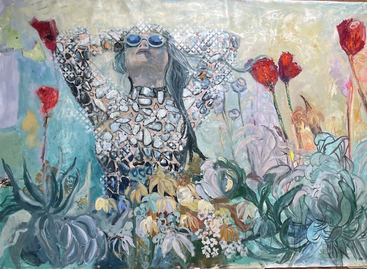 Sun Worshipper in Bloom Maria-Isabel Brandis Original painting for sale