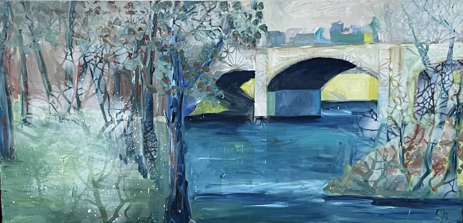 Über Brücken Maria-Isabel Brandis Original painting for sale
