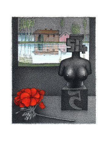 Alla finestra by Gastone Cecconello, Drawing for Sale on Select
