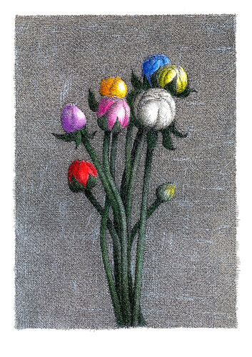 I tulipani by Gastone Cecconello, Drawing for Sale on Select