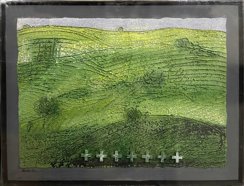 Paesaggio con croci by Gastone Cecconello, Painting for Sale on Select