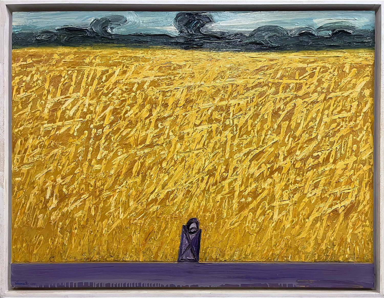 Campo dorato Gastone Cecconello Original painting for sale