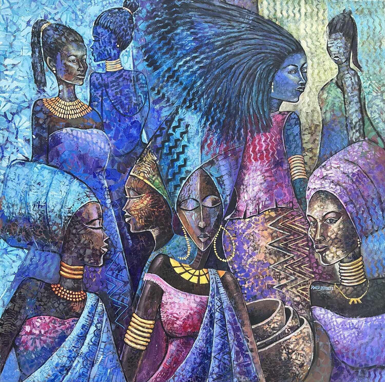 Dignity and grace. Jacob Kwesi Bennett Original painting for sale