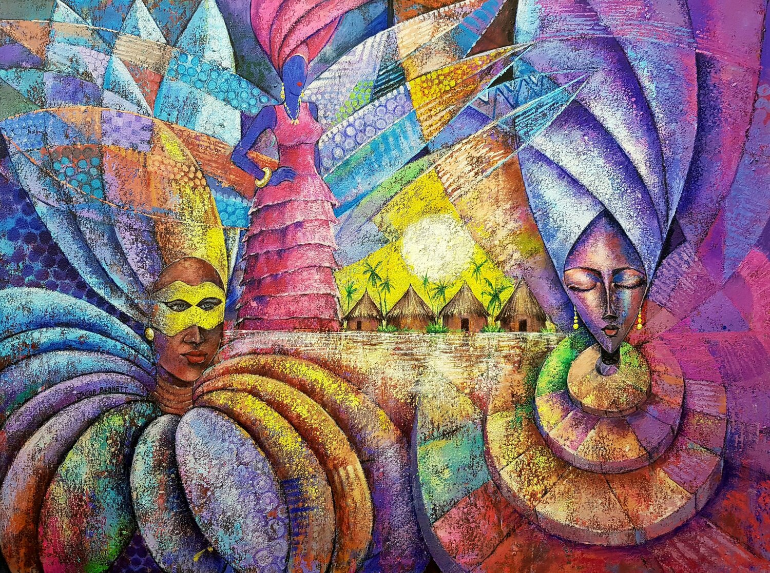 Carnival Jacob Kwesi Bennett Original painting for sale