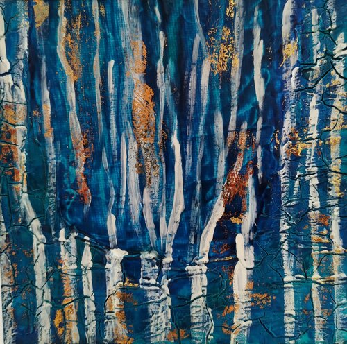 FORET DE BOULEAUX by Joëlle Darmon, Painting for Sale on Select