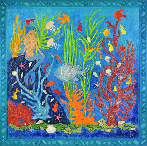 LA SIRENE by Joëlle Darmon, Painting for Sale on Select