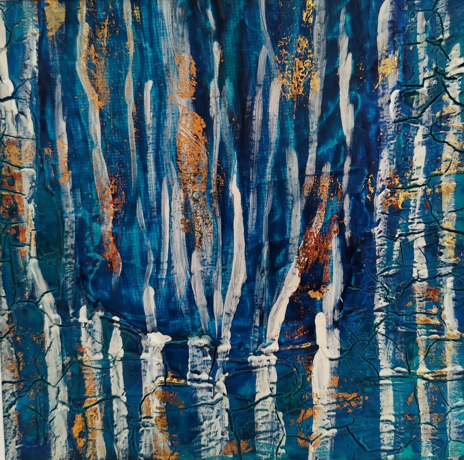 FORET DE BOULEAUX Joëlle Darmon Original painting for sale