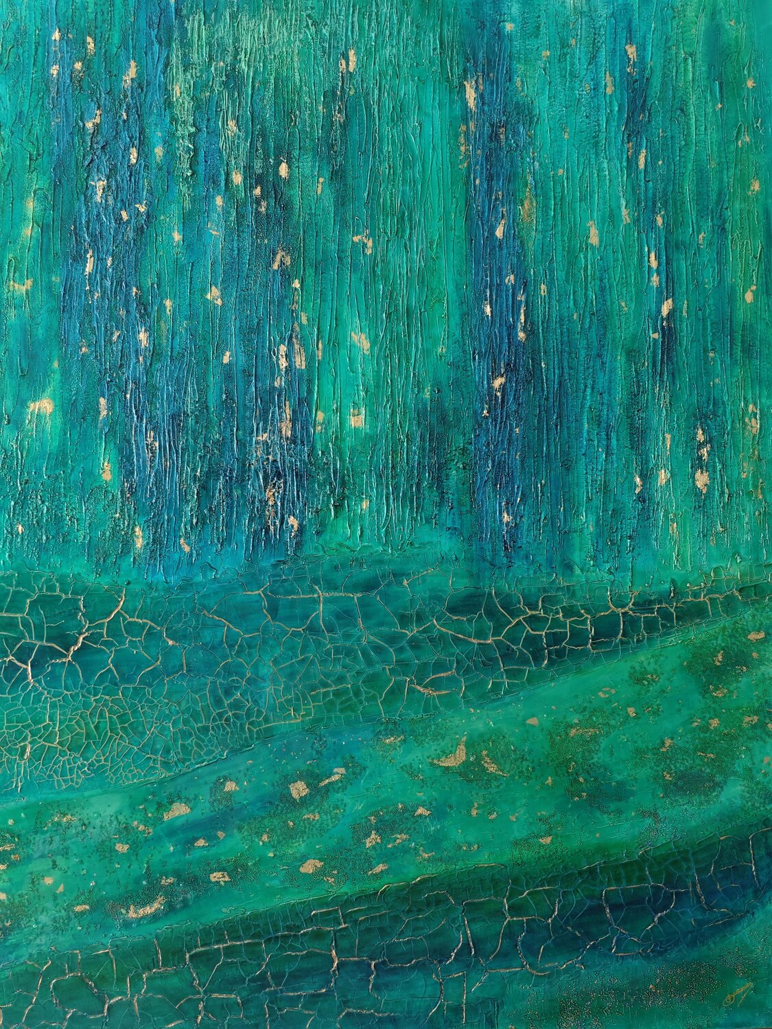 PLUIE D'ETOILES Joëlle Darmon Original painting for sale