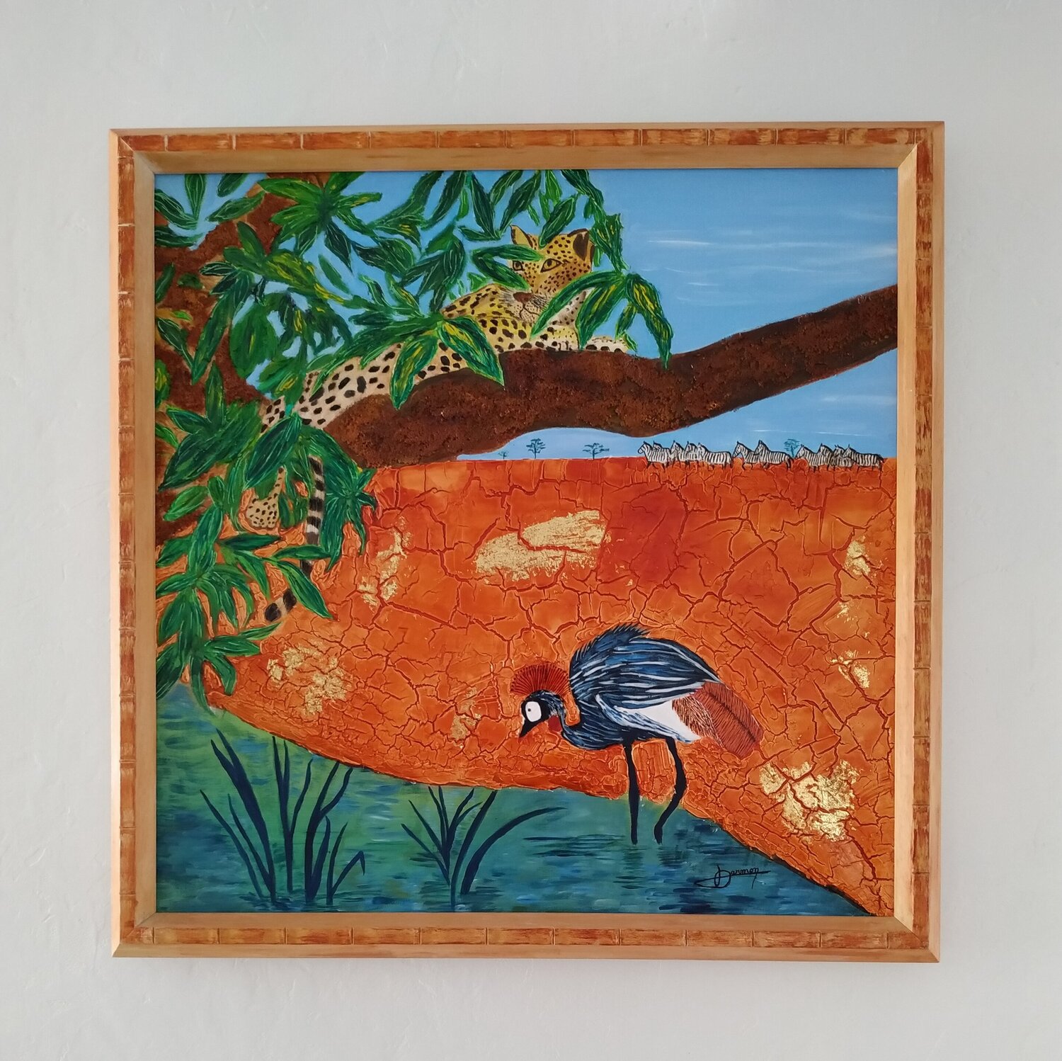 LE GUEPARD Joëlle Darmon Original painting for sale