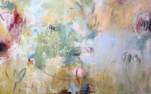 Make your life s paradise No.3 by Bea Schubert, Painting for Sale on Select