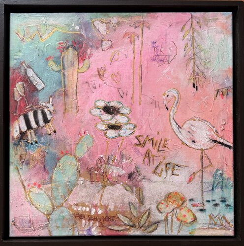 Smile at life No.3/26. (framed) by Bea Schubert, Painting for Sale on Select