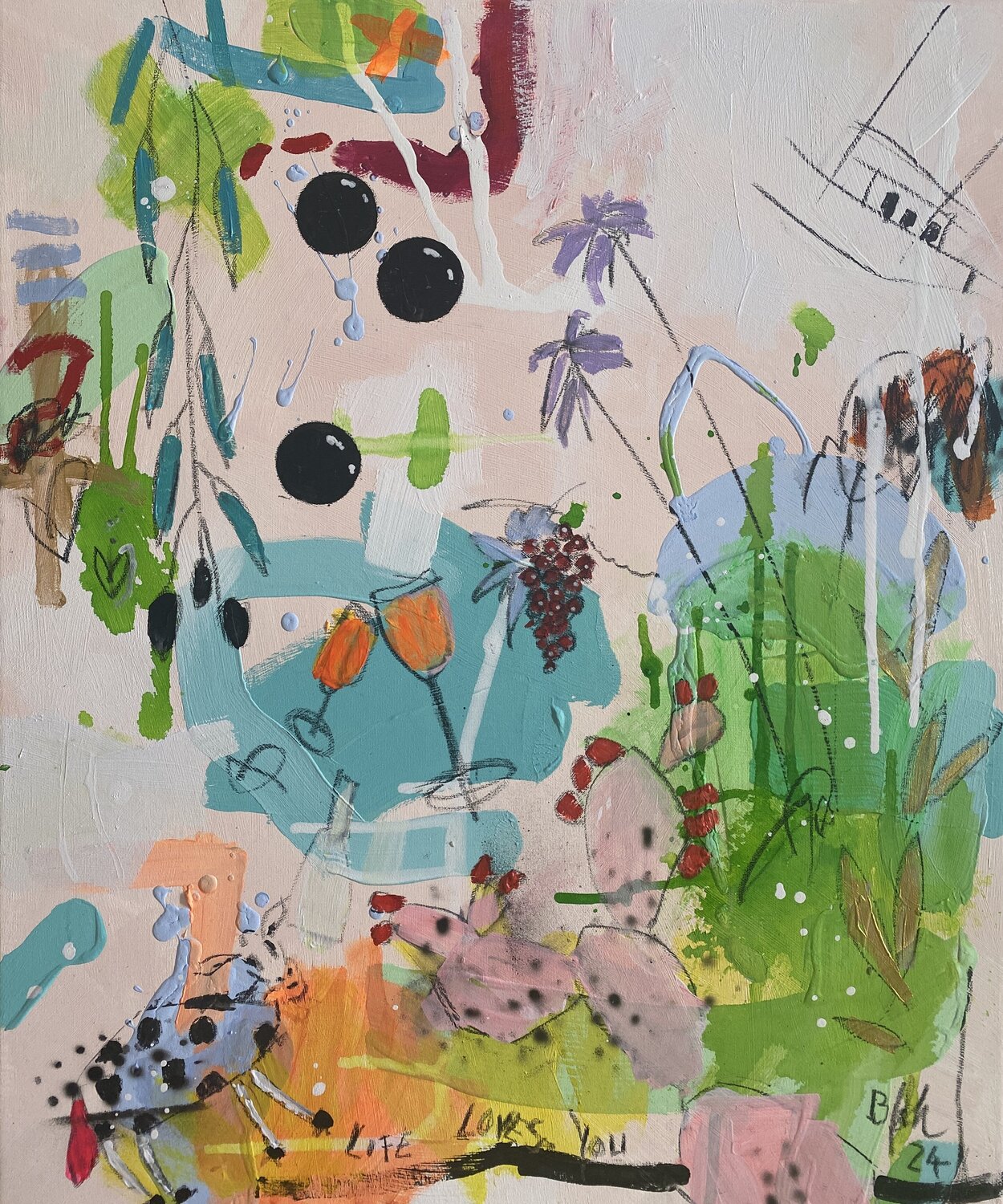Life Loves You No.10 Bea Schubert Original painting for sale