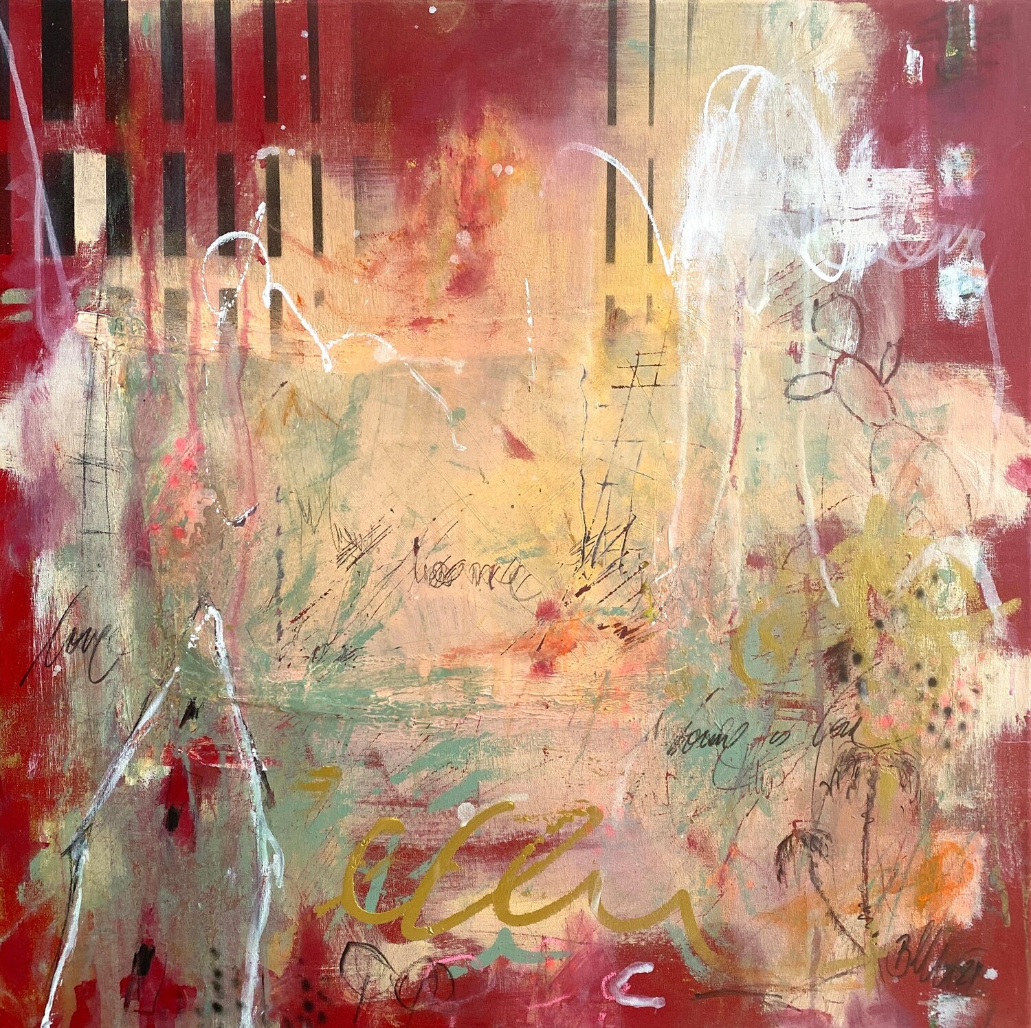 Home is Love No.7 Bea Schubert Original painting for sale
