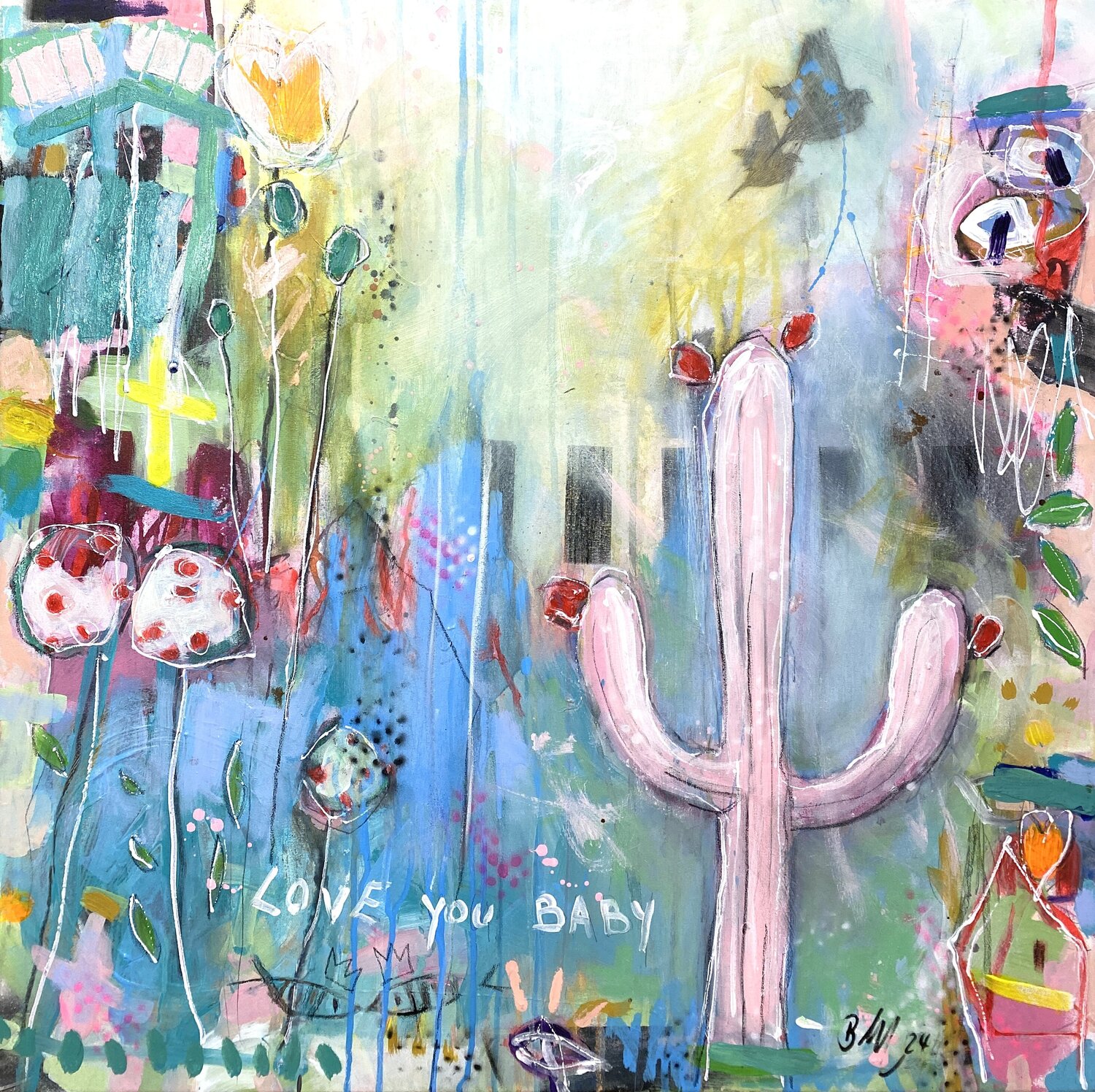 Love you, baby Bea Schubert Original painting for sale
