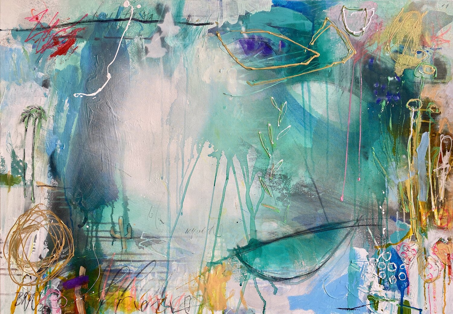 Home by the sea Bea Schubert Original painting for sale