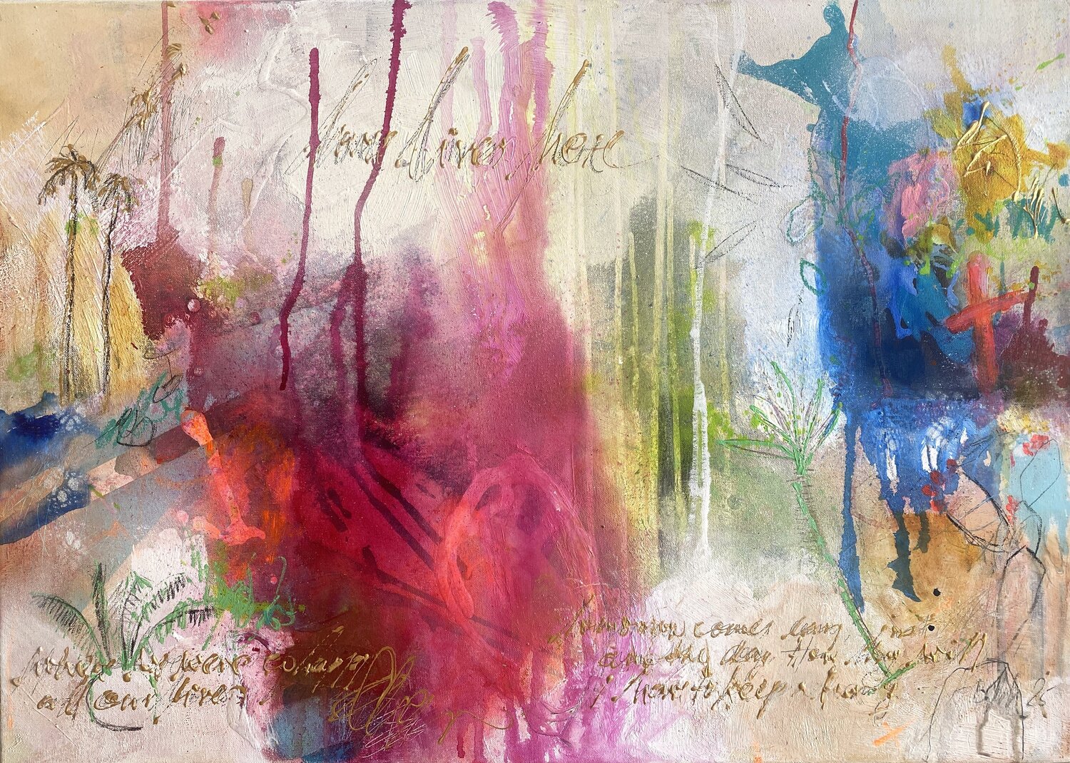 Love Lives Here No.2 Bea Schubert Original painting for sale