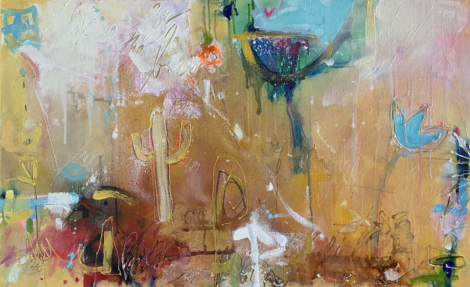 Life Is For The Brave No. 3 Bea Schubert Original painting for sale
