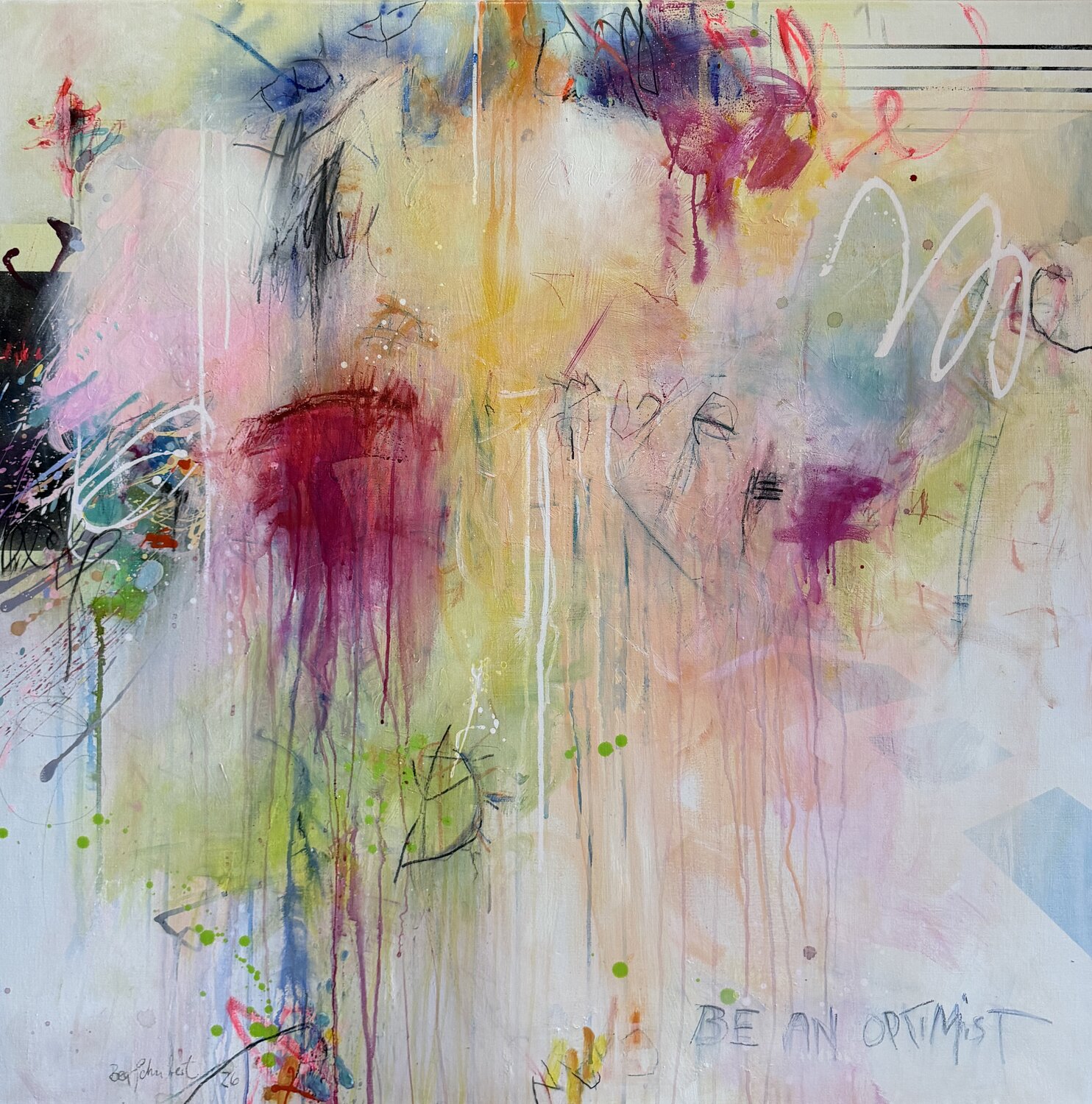 Be an optimist No.2 Bea Schubert Original painting for sale
