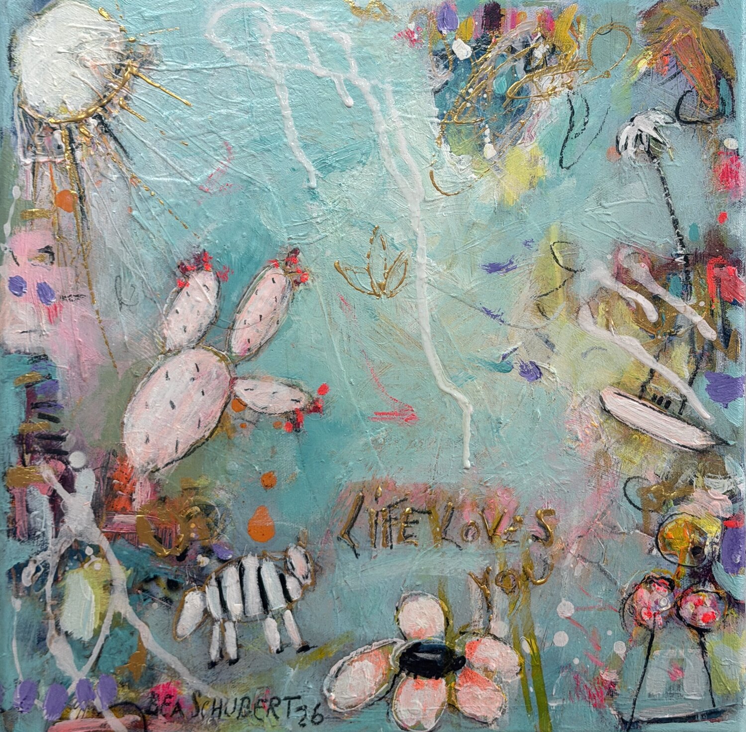 Life Loves You No.2/26 Bea Schubert Original painting for sale