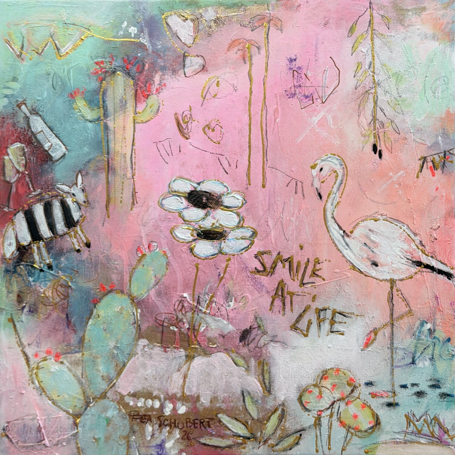 Smile at life No.3/26 Bea Schubert Original painting for sale