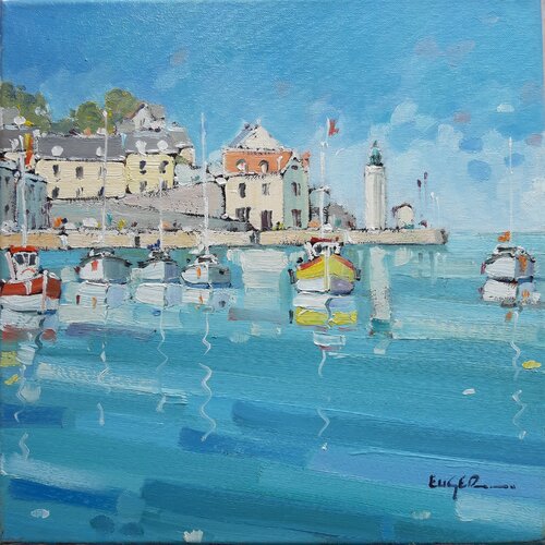 Port de Sauzon, Belle Île en Mer von Philippe Euger, Malerei kaufen auf Select
