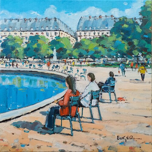 Jardins des Tuileries à Paris von Philippe Euger, Malerei kaufen auf Select