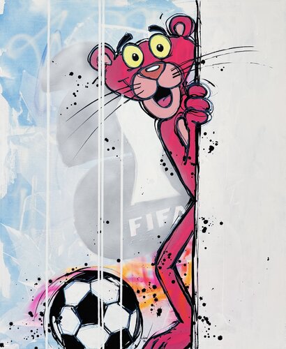 All Eyes On The Goal by Esteban Vera, Painting for Sale on Select