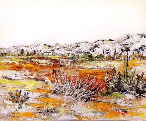 La maison dans la plaine by Jean-Pierre Borderie, Painting for Sale on Select