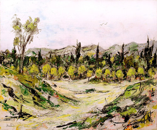 Petite ballade dans la campagne by Jean-Pierre Borderie, Painting for Sale on Select