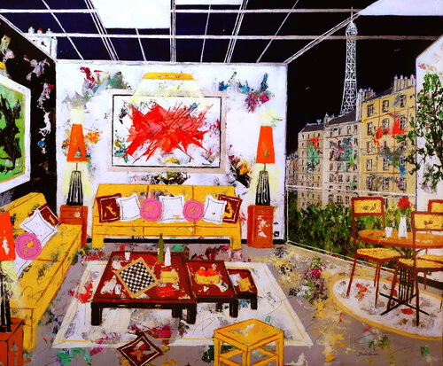 La grande véranda by Jean-Pierre Borderie, Painting for Sale on Select