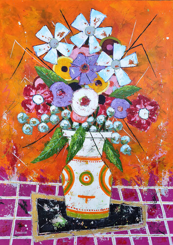 Un bouquet printanier by Jean-Pierre Borderie, Painting for Sale on Select