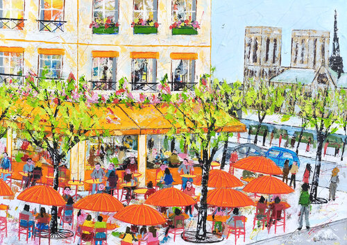 La petite place von Jean-Pierre Borderie, Malerei kaufen auf Select