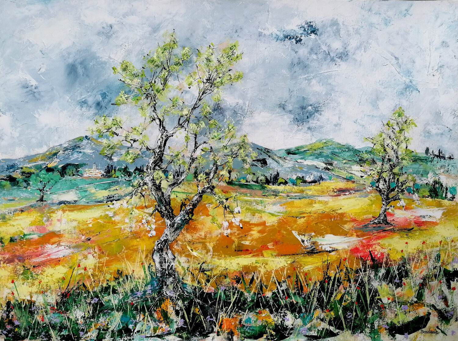 Le temps est à l'orage. Jean-Pierre Borderie Original painting for sale