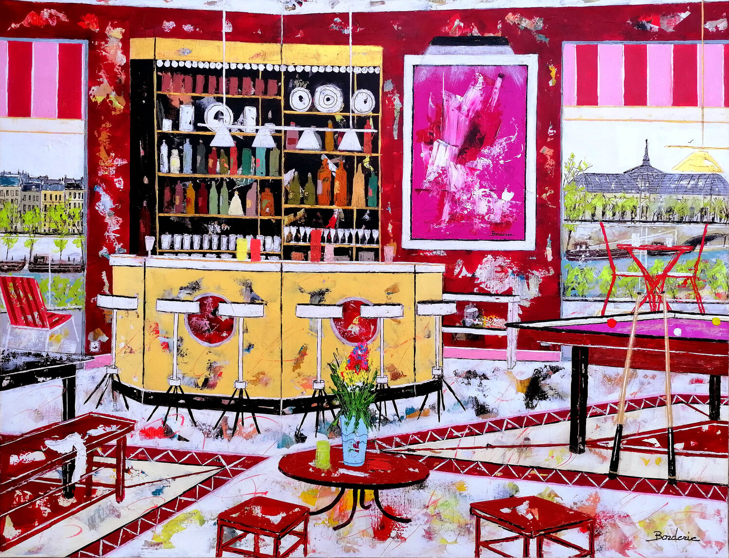 Le coin détente Jean-Pierre Borderie Original painting for sale