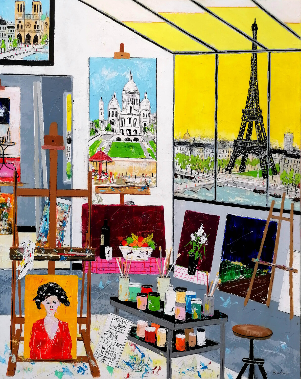 Tableaux dans l'atelier Jean-Pierre Borderie Original painting for sale