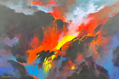 Burning River by Thomas Leung, Painting for Sale on Select