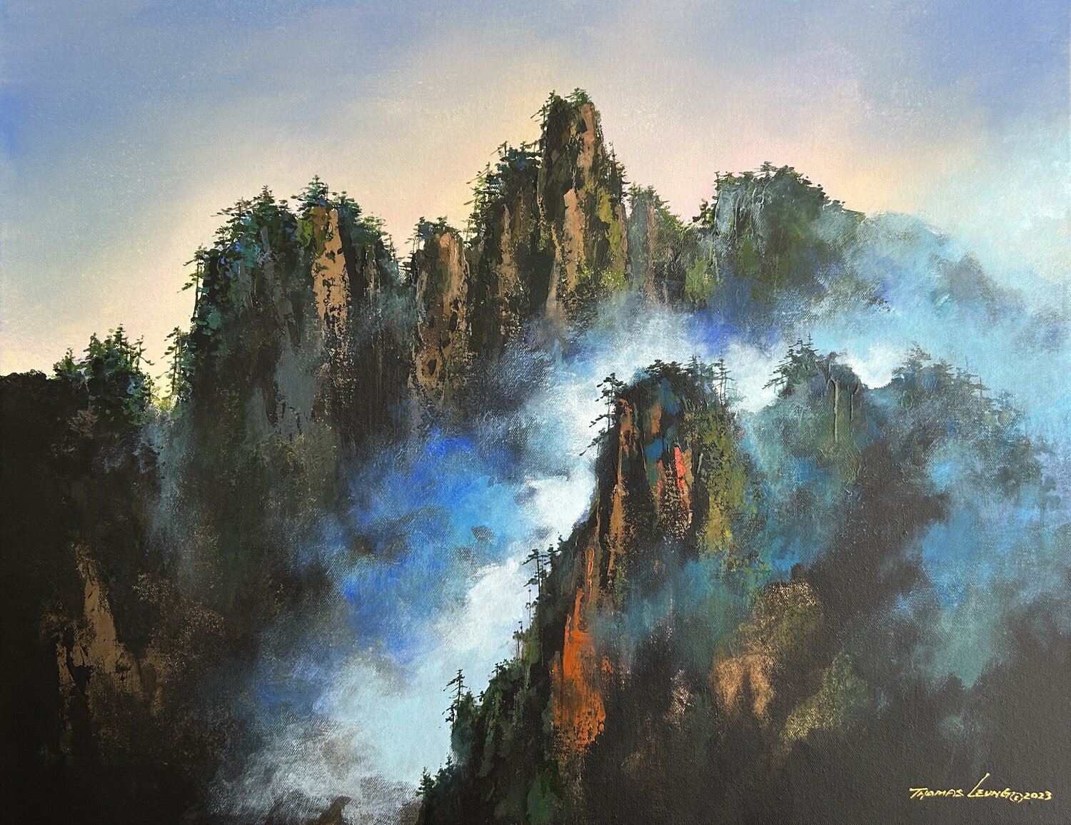 The Sea Of Clouds Thomas Leung Original painting for sale