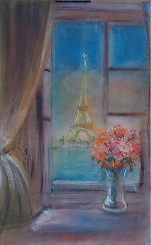 Serata a Parigi by Davide Rodoquino, Painting for Sale on Select