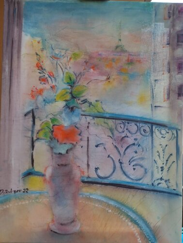 Terrazzo a Parigi by Davide Rodoquino, Painting for Sale on Select