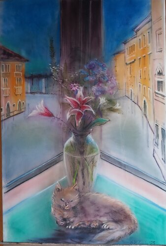 Quiete serale by Davide Rodoquino, Painting for Sale on Select