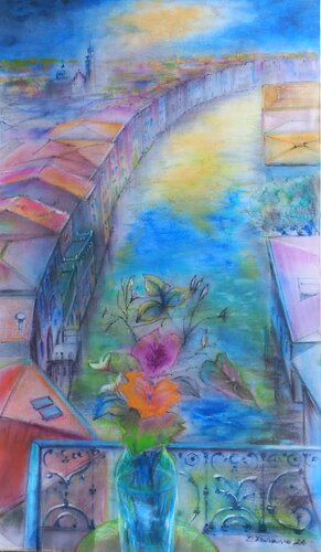Fantasia in Blu  2 by Davide Rodoquino, Painting for Sale on Select