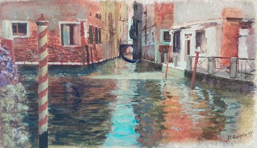 Riflessi della Laguna by Davide Rodoquino, Painting for Sale on Select