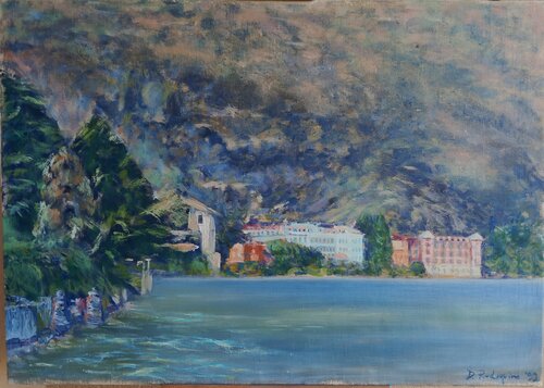 Villa D'Este a Cernobbio by Davide Rodoquino, Painting for Sale on Select