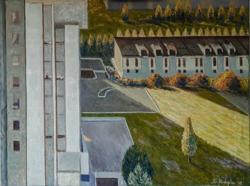Pomeriggio in periferia by Davide Rodoquino, Painting for Sale on Select